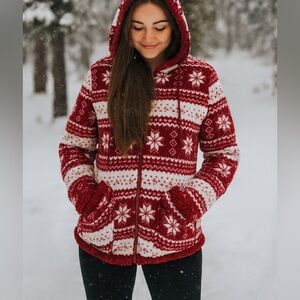 TRAIL CREST Plush Fleece Jacket sherpa hooded